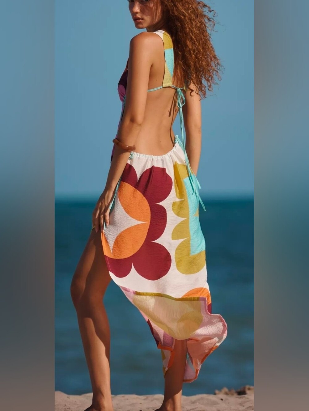 Anthropologie Multicolor Groovy Floral Maxi Dress - Picture 2 of 3